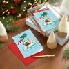 Hallmark Boxed Christmas Cards, Tropical Santa (16 Cards and 16 Envelopes) Warmest Christmas Wishes