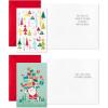 Hallmark Christmas Cards (6 Cards with Envelopes) Santa Driving Red Car(Merry and Bright)
