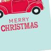 Hallmark Christmas Cards (6 Cards with Envelopes) Santa Driving Red Car(Wishing you all the season’s best!)