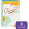 Hallmark Gift Card Greeting Christmas Card (Merry Mod Santa)(Congratulations)