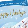 Hallmark Gift Card Greeting Christmas Card (Merry Mod Santa)(Happy Holidays)