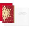 Hallmark Glittery Gold Christmas Card (Merry Christmas, Thinking of You) for Grandparents, Aunts, Uncles, Friends(Christmas Wishes)