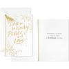 Hallmark Gold Christmas Cards (6 Cards with Envelopes) Peace on Earth, Dove(Unity  Peace and Love)