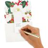 Hallmark Paper Wonder Pop Up Christmas Card with Sound and Motion (Spinning Santa in Sleigh)(Magnolia Bouquet)