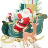 Hallmark Paper Wonder Pop Up Christmas Card with Sound and Motion (Spinning Santa in Sleigh)(Santa’s Sleigh)