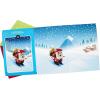 Hallmark Rainbow Letters Christmas Greeting Card (You Make the World Merry) for Kids, Teens, Grandchildren(LEGO Skiing Santa)