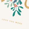 Hallmark Signature Romantic Holiday Card for Significant Other (Christmas Candy Cane Heart)(Love You More Mistletoe)