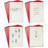 Hallmark Christmas Cards (6 Cards with Envelopes) Santa Driving Red Car(Joyful Season)