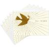 Hallmark Gold Christmas Cards (6 Cards with Envelopes) Peace on Earth, Dove(Peace On Earth)