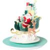 Hallmark Paper Wonder Pop Up Christmas Card with Sound and Motion (Spinning Santa in Sleigh)(Santa’s Sleigh)