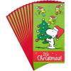 Hallmark Peanuts Christmas Cards Assortment, Snoopy and Woodstock (6 Cards with Envelopes, 2 Designs)(Snoopy Christmas Tree  10 Cards with Envelopes)