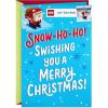 Hallmark Rainbow Letters Christmas Greeting Card (You Make the World Merry) for Kids, Teens, Grandchildren(LEGO Skiing Santa)