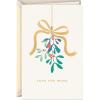 Hallmark Signature Romantic Holiday Card for Significant Other (Christmas Candy Cane Heart)(Love You More Mistletoe)