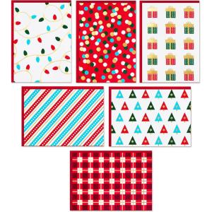 Hallmark Blank Cards, Boxed Christmas Cards Assortment (Christmas Lights & Presents, 24 Cards and Envelopes)(Holiday Icons  Blank Note Assortment)