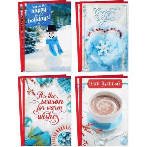 Hallmark Christmas Card Appreciation Assortment (8 Cards with Envelopes, 4 Designs) for Caregivers, Teachers, Nurses, Postal Workers, Baristas, Service Industry(Appreciation Assortment  Pack of Cards)