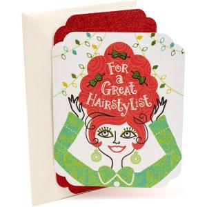 Hallmark Christmas Card Appreciation Assortment (8 Cards with Envelopes, 4 Designs) for Caregivers, Teachers, Nurses, Postal Workers, Baristas, Service Industry(Holiday Card for Hairstylist)