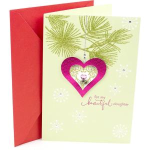 Hallmark Christmas Card for Daughter (Heart Ornament),0599XXH5294(Heart Ornament)