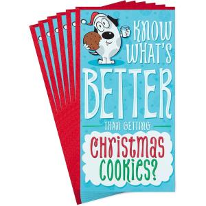 Hallmark Christmas Money or Gift Card Holders Assortment, Snowmen and Santa (6 Holiday Cards and Envelopes)(Christmas Dough  Pack of Money Holders)