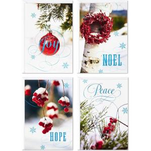 Hallmark Image Arts Boxed Christmas Cards Assortment, Seasonal Photos (4 Designs, 24 Cards and Envelopes)