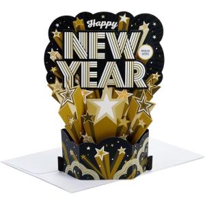 Hallmark Paper Wonder Musical Pop Up New Year Card (Plays Auld Lang Syne)