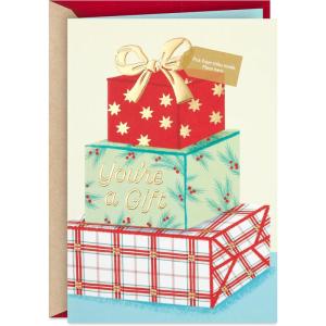 Hallmark Personalized Christmas Card (You’re A Gift) for Grandma, Grandpa, Brother, Sister, Aunt, Uncle