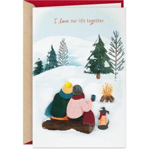Hallmark Romantic Christmas Card (Campfire, I Love Our Life Together)(Romantic  Campfire Couple)