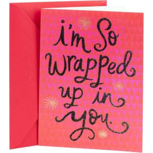 Hallmark Romantic Christmas Card (Campfire, I Love Our Life Together)(Wrapped Up in You)