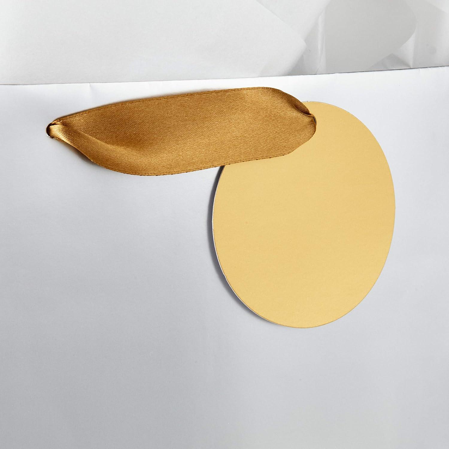 imageHallmark Assorted Glittery Gold Christmas Gift Bags 8 Bags 2 Small 6quot 2 Medium 9quot 2 Large 13quot 2 Bottle 13quot Angels Mint Green Leaves Happy HolidaysGold Dots