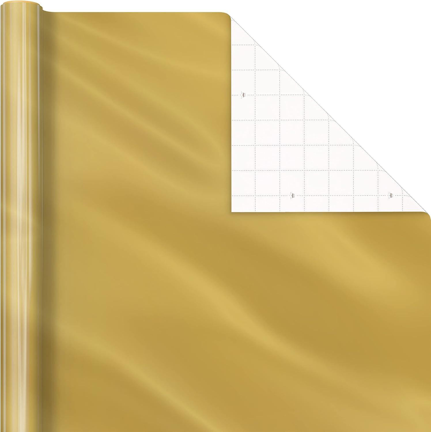 imageHallmark Classic Christmas Wrapping Paper Rolls 2 Rolls 160 Sq Ft Total Santa Claus Faces on Green Barn Red and Cream PlaidMetallic Red Green Gold