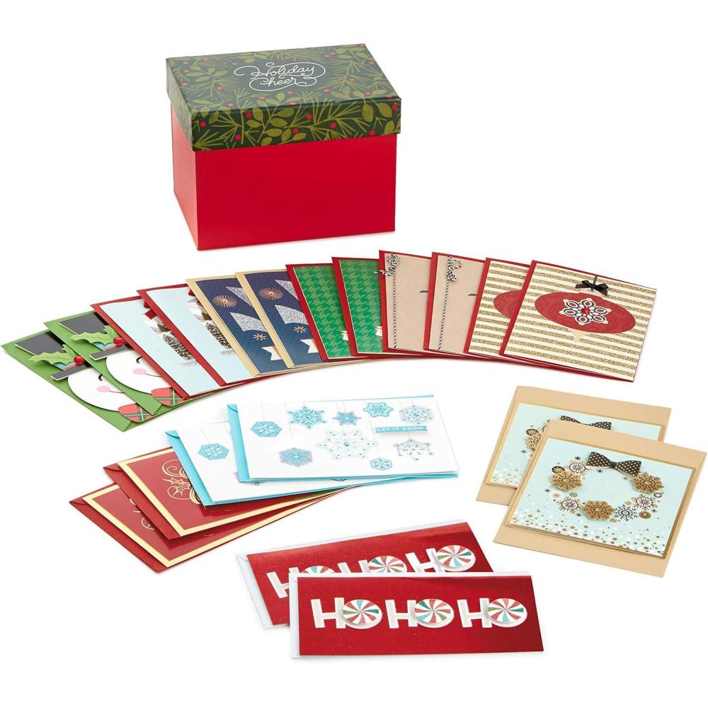imageHallmark Boxed Handmade Christmas Cards Assortment Set of 20 Special Holiday Greeting Cards and Envelopes 1XPX5639Holiday