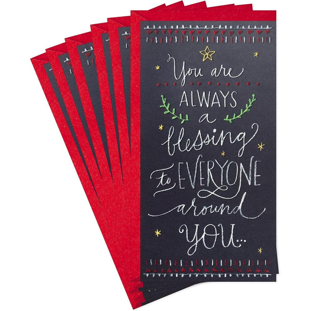 imageHallmark Mahogany Pack of Christmas Money or Gift Card Holders You Are a Blessing 6 Holiday Cards with EnvelopesYou Are a Blessing 6 Money Holders with Envelopes