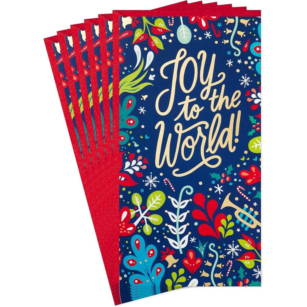 imageHallmark Pack of Christmas Money or Gift Card Holders Joy to the World 6 Cards with EnvelopesJoy to the World Pack of Money Holders