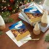 DaySpring Thomas Kinkade Religious Christmas Cards (16 Cards and 16 Envelopes) God’s Love, Nativity Scene, Gold Glitter and Foil(Thomas Kinkade)