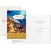 DaySpring Thomas Kinkade Religious Christmas Cards (16 Cards and 16 Envelopes) God’s Love, Nativity Scene, Gold Glitter and Foil(Thomas Kinkade)