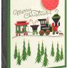 Hallmark Assorted Vintage Christmas Gift Bags (8 Bags: 2 Small 6″, 2 Medium 9″, 2 Large 13″, 2 Bottle 13″) Black and White Buffalo Plaid, Santa, Toy Train, Green Trees(Train  Trees  Buffalo Plaid  Santa)