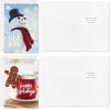 Hallmark Boxed Holiday Card Assortment (12 Cards and 12 Envelopes) Let It Snow Snowman, Gingerbread House, Hot Cocoa, Joy Wreath(Snowman  Wreath  Gingerbread)