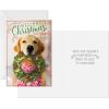 Hallmark Christmas Cards Pack, Puppy with Wreath (10 Cards with Envelopes)(Puppy with Wreath  10 Cards with Envelopes)