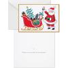 Hallmark Retro Santa Boxed Christmas Cards (16 Cards and Envelopes) Red, Black, Gold, Green, White(16 Cards – Retro Santa)