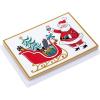 Hallmark Retro Santa Boxed Christmas Cards (16 Cards and Envelopes) Red, Black, Gold, Green, White(16 Cards – Retro Santa)