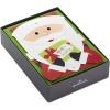 Hallmark Retro Santa Boxed Christmas Cards (16 Cards and Envelopes) Red, Black, Gold, Green, White(Santa)
