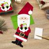 Hallmark Retro Santa Boxed Christmas Cards (16 Cards and Envelopes) Red, Black, Gold, Green, White(Santa)