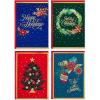 Hallmark Boxed Holiday Card Assortment (12 Cards and 12 Envelopes) Let It Snow Snowman, Gingerbread House, Hot Cocoa, Joy Wreath(Festive Foil)