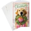 Hallmark Christmas Cards Pack, Puppy with Wreath (10 Cards with Envelopes)(Puppy with Wreath  10 Cards with Envelopes)