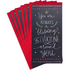 Hallmark Mahogany Pack of Christmas Money or Gift Card Holders, You Are a Blessing (6 Holiday Cards with Envelopes)(You Are a Blessing  6 Money Holders with Envelopes)