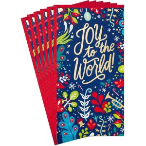 Hallmark Pack of Christmas Money or Gift Card Holders, Joy to the World (6 Cards with Envelopes)(Joy to the World  Pack of Money Holders)