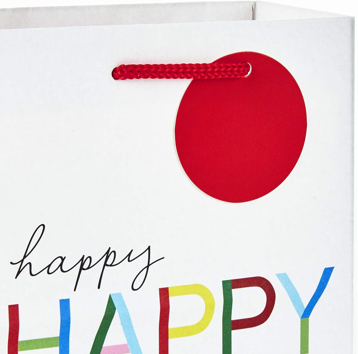 imageHallmark Christmas Gift Bags Assorted Sizes 8 Bags 3 Small 6quot 3 Medium 9quot 2 Large 13quot Red Green Blue Stripes Lights Merry Merry ChristmasPeace Joy Merry Bundle