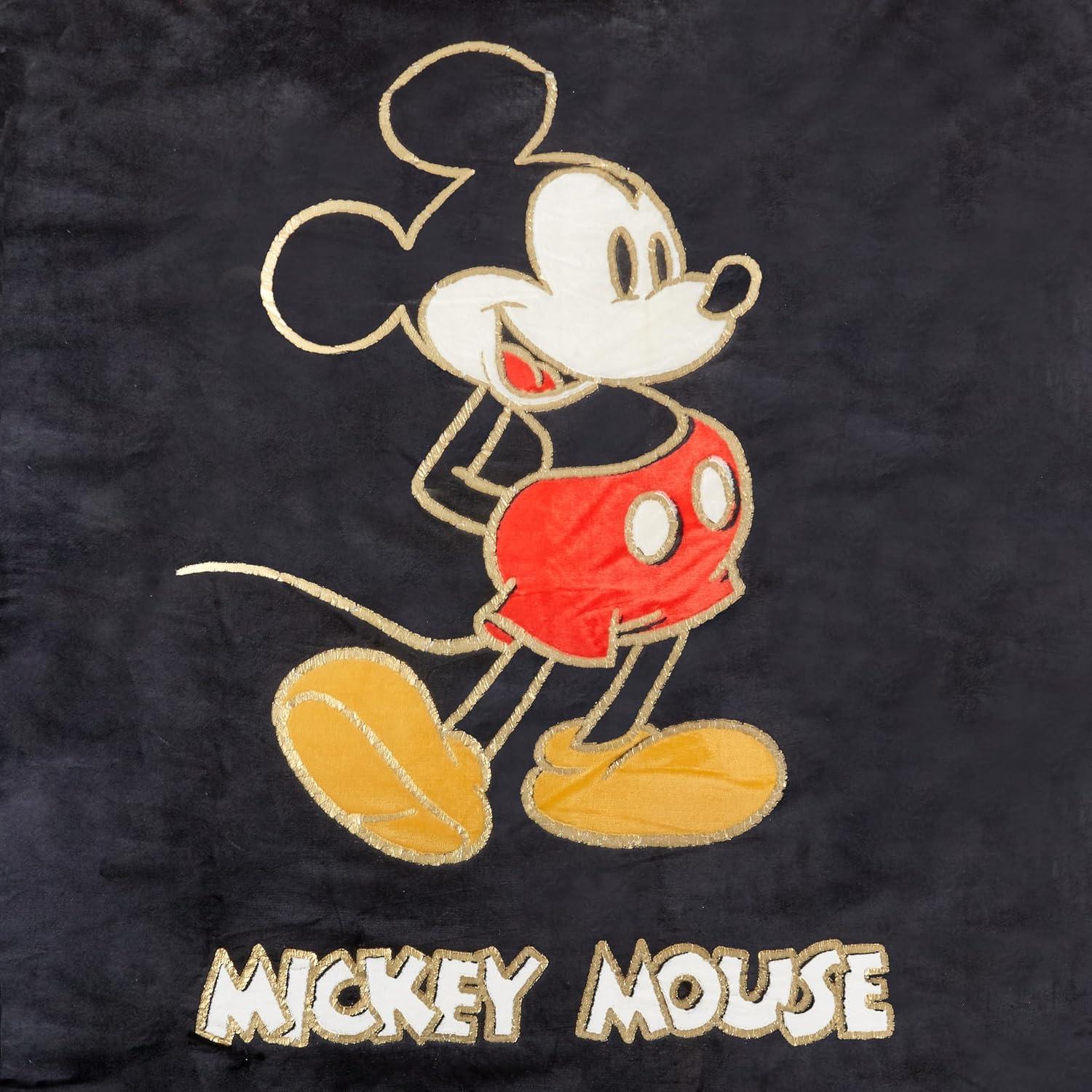 imageHallmark Disney Mickey Mouse Hooded Blanket with Mouse Ears 70quot x 65quot Gift for Kids Fans Adults Christmas Birthdays