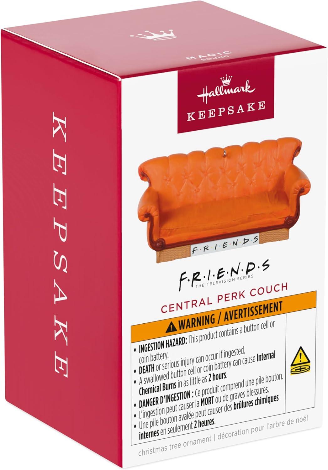 imageHallmark Keepsake Christmas Ornament Friends Central Perk Couch with Sound Friends TV Show GiftsCentral Perk Couch