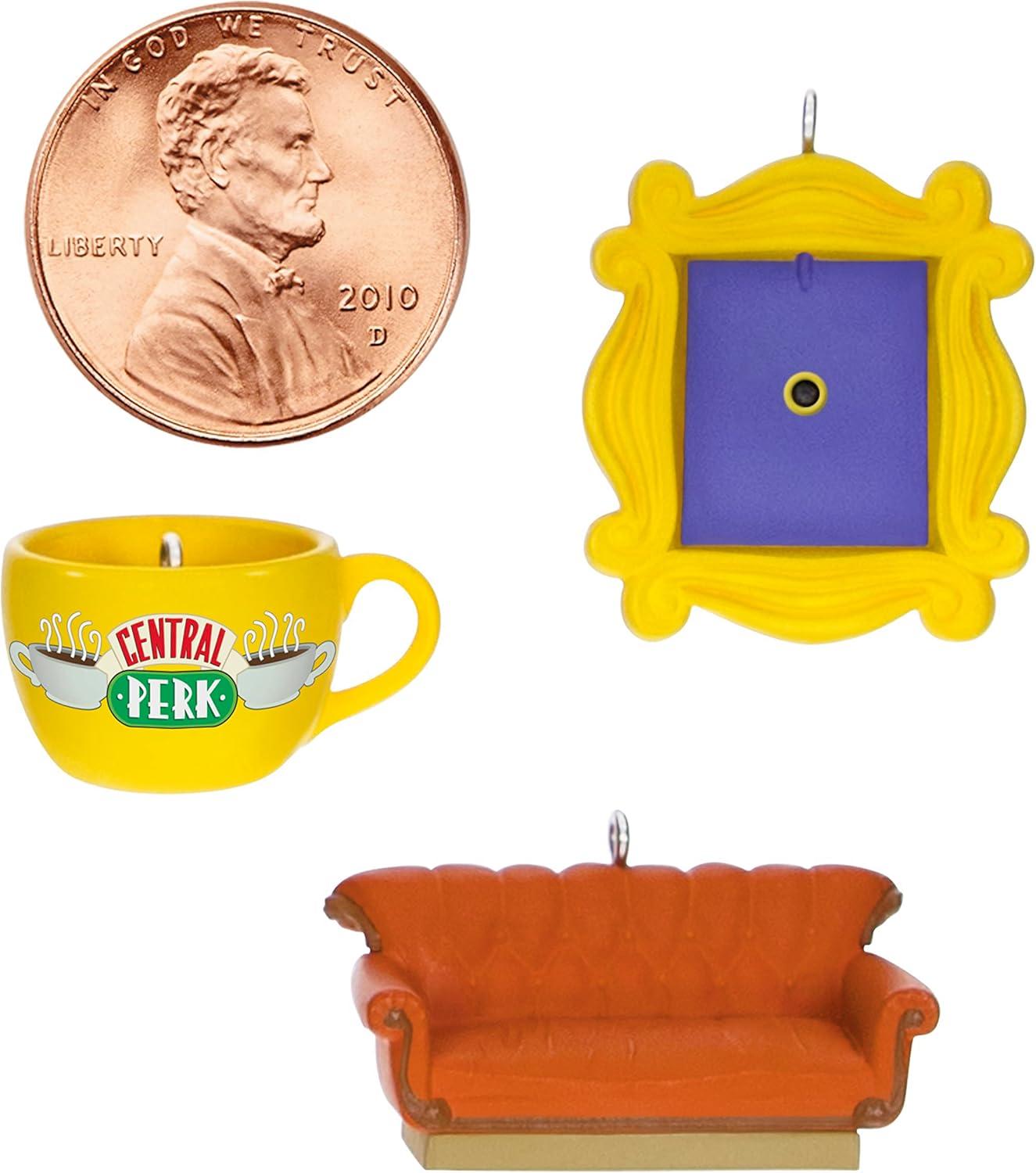 imageHallmark Keepsake Christmas Ornament Friends Central Perk Couch with Sound Friends TV Show GiftsCoffee Cup Frame and Couch