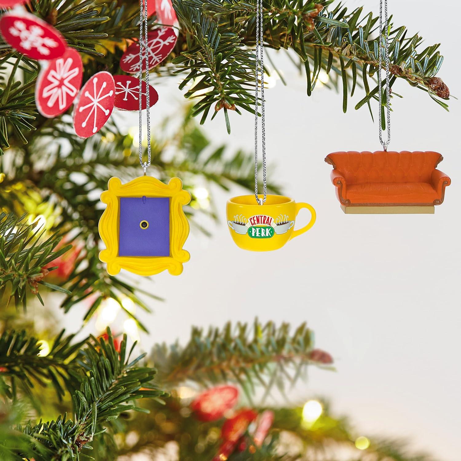 imageHallmark Keepsake Christmas Ornament Friends Central Perk Couch with Sound Friends TV Show GiftsCoffee Cup Frame and Couch